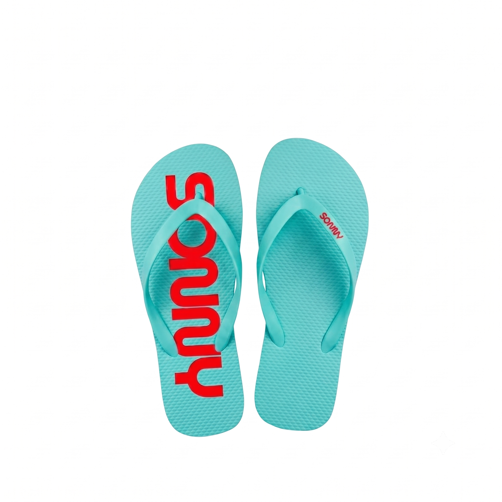 Aqua flip flops